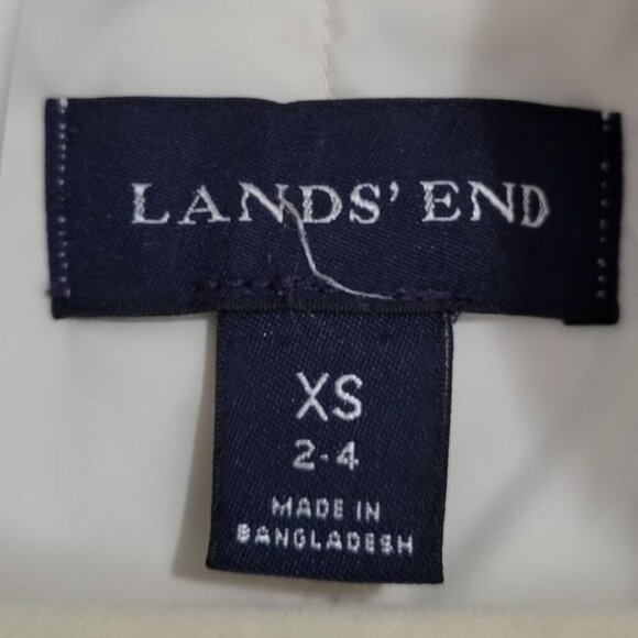 Y2K Lands End White Sleeveless Puffer jacket vest Women Size XS - Picture 4 of 7